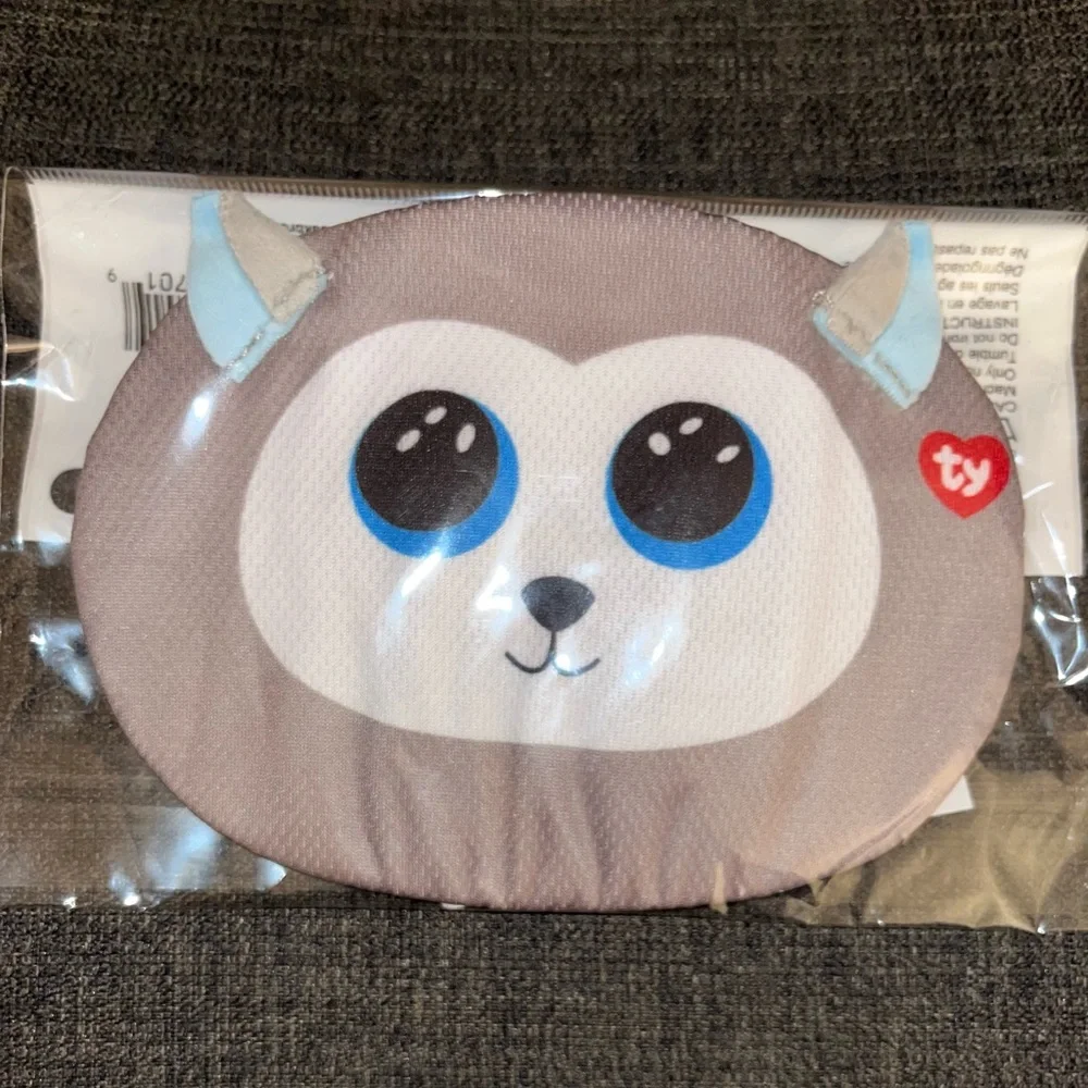 Ty Beanie Boo Slush Face Mask - Gray and Blue